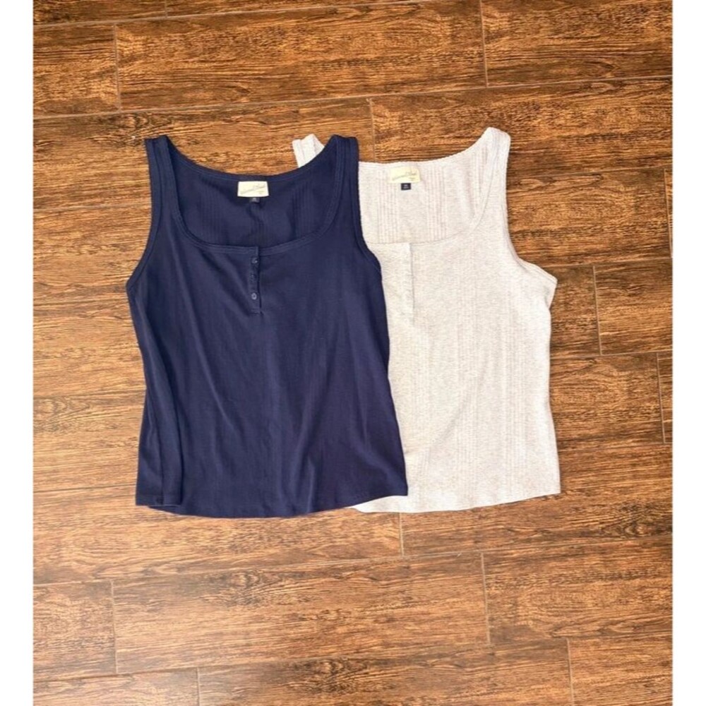 Universal Thread Ribbed Henley Tank Bundle (Set of 2) - XXL